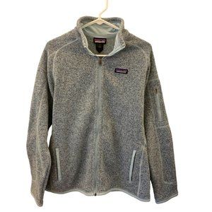Patagonia NWT Better Sweater Jacket Zip Up Fleece Light Blue/Gray Women's Size L